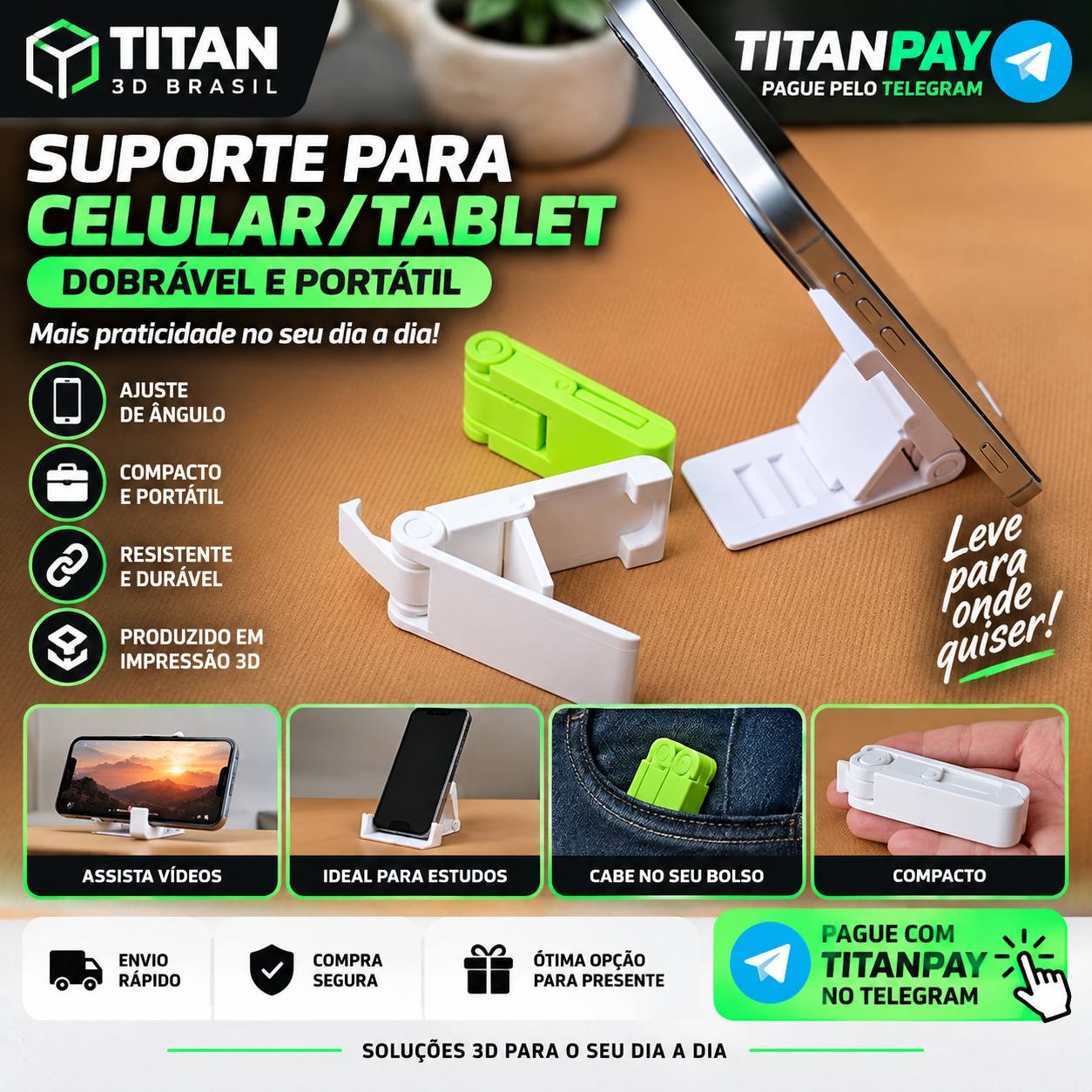 Suporte Dobrável para Celular